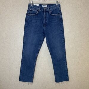 AGOLDE Riley High Rise Straight Crop In Sphere